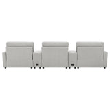 Collins 5-Piece Power Reclining Home Theater Seating Grey | Grey | 609561PT