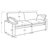 Collins Modular Power Loveseat Grey | Grey | 609562P