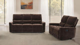 Navarro 2-piece Upholstered Reclining Sofa Set Dark Brown | Brown | Dark Brown | 609571-S2
