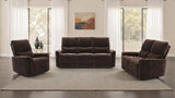Navarro 2-piece Upholstered Reclining Sofa Set Dark Brown