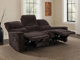 Navarro Chenille Upholstered Reclining Sofa Dark Brown | Brown | Dark Brown | 609571