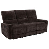 Navarro Chenille Upholstered Reclining Sofa Dark Brown | Brown | Dark Brown | 609571