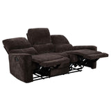 Navarro Chenille Upholstered Reclining Sofa Dark Brown | Brown | Dark Brown | 609571