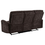Navarro Chenille Upholstered Reclining Sofa Dark Brown | Brown | Dark Brown | 609571