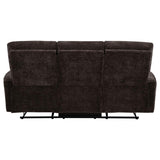 Navarro Chenille Upholstered Reclining Sofa Dark Brown | Brown | Dark Brown | 609571