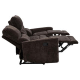 Navarro Chenille Upholstered Reclining Sofa Dark Brown | Brown | Dark Brown | 609571