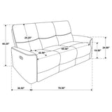Navarro Chenille Upholstered Reclining Sofa Dark Brown | Brown | Dark Brown | 609571