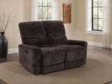 Navarro Chenille Upholstered Reclining Loveseat Dark Brown | Brown | Dark Brown | 609572