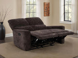 Navarro Chenille Upholstered Reclining Loveseat Dark Brown | Brown | Dark Brown | 609572