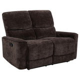 Navarro Chenille Upholstered Reclining Loveseat Dark Brown | Brown | Dark Brown | 609572