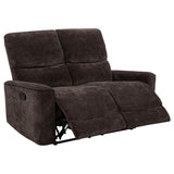 Navarro Chenille Upholstered Reclining Loveseat Dark Brown | Brown | Dark Brown | 609572
