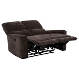 Navarro Chenille Upholstered Reclining Loveseat Dark Brown | Brown | Dark Brown | 609572