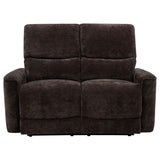 Navarro Chenille Upholstered Reclining Loveseat Dark Brown | Brown | Dark Brown | 609572