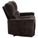 Navarro Chenille Upholstered Reclining Loveseat Dark Brown | Brown | Dark Brown | 609572