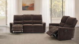 Navarro Chenille Upholstered Reclining Loveseat Dark Brown | Brown | Dark Brown | 609572