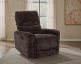 Navarro Chenille Upholstered Glider Recliner Dark Brown | Full | Brown | Dark Brown | 609573