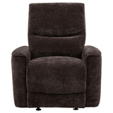 Navarro Chenille Upholstered Glider Recliner Dark Brown | Full | Brown | Dark Brown | 609573