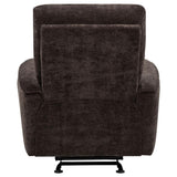 Navarro Chenille Upholstered Glider Recliner Dark Brown | Full | Brown | Dark Brown | 609573