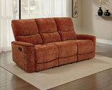 Navarro Chenille Upholstered Reclining Sofa Burnt Orange | Orange | Burnt Orange | 609574