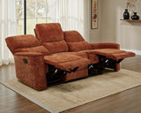 Navarro Chenille Upholstered Reclining Sofa Burnt Orange | Orange | Burnt Orange | 609574