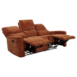 Navarro Chenille Upholstered Reclining Sofa Burnt Orange | Orange | Burnt Orange | 609574