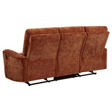 Navarro Chenille Upholstered Reclining Sofa Burnt Orange | Orange | Burnt Orange | 609574