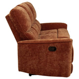 Navarro Chenille Upholstered Reclining Sofa Burnt Orange | Orange | Burnt Orange | 609574