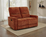 Navarro Chenille Upholstered Reclining Loveseat Burnt Orange | Orange | Burnt Orange | 609575