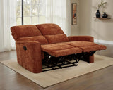 Navarro Chenille Upholstered Reclining Loveseat Burnt Orange | Orange | Burnt Orange | 609575