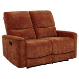 Navarro Chenille Upholstered Reclining Loveseat Burnt Orange | Orange | Burnt Orange | 609575