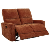 Navarro Chenille Upholstered Reclining Loveseat Burnt Orange | Orange | Burnt Orange | 609575