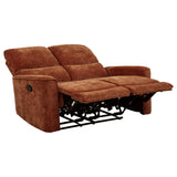 Navarro Chenille Upholstered Reclining Loveseat Burnt Orange | Orange | Burnt Orange | 609575