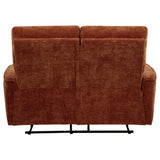 Navarro Chenille Upholstered Reclining Loveseat Burnt Orange | Orange | Burnt Orange | 609575