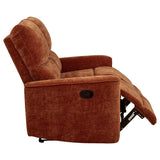 Navarro Chenille Upholstered Reclining Loveseat Burnt Orange | Orange | Burnt Orange | 609575