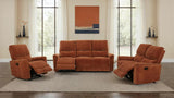 Navarro Chenille Upholstered Reclining Loveseat Burnt Orange | Orange | Burnt Orange | 609575