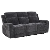 Kennett Chenille Upholstered Power Reclining Sofa Dark Grey | Grey | Dark Grey | 610154P
