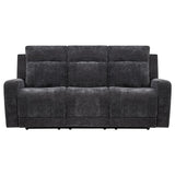 Kennett Chenille Upholstered Power Reclining Sofa Dark Grey | Grey | Dark Grey | 610154P