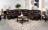 Sycamore Upholstered Power Reclining Sectional Sofa Brown | King | Brown | Dark Brown | 610190P