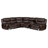 Sycamore Upholstered Power Reclining Sectional Sofa Brown | King | Brown | Dark Brown | 610190P