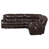 Sycamore Upholstered Power Reclining Sectional Sofa Brown | King | Brown | Dark Brown | 610190P