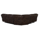 Sycamore Upholstered Power Reclining Sectional Sofa Brown | King | Brown | Dark Brown | 610190P