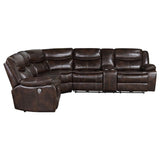 Sycamore Upholstered Power Reclining Sectional Sofa Brown | King | Brown | Dark Brown | 610190P