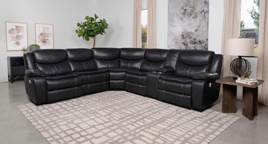 Sycamore Upholstered Power Reclining Sectional Sofa Grey | King | Grey | Dark Grey | 610200P