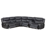 Sycamore Upholstered Power Reclining Sectional Sofa Grey | King | Grey | Dark Grey | 610200P