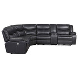 Sycamore Upholstered Power Reclining Sectional Sofa Grey | King | Grey | Dark Grey | 610200P