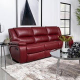 Camila Upholstered Motion Reclining Sofa Red | Red | 610241
