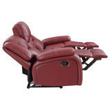 Camila Upholstered Motion Reclining Sofa Red | Red | 610241