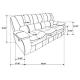Camila Upholstered Motion Reclining Sofa Red | Red | 610241
