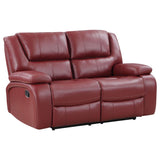 Camila Upholstered Motion Reclining Loveseat Red | Red | 610242
