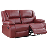 Camila Upholstered Motion Reclining Loveseat Red | Red | 610242